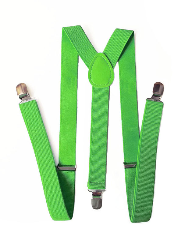 Suspenders in Lime Green